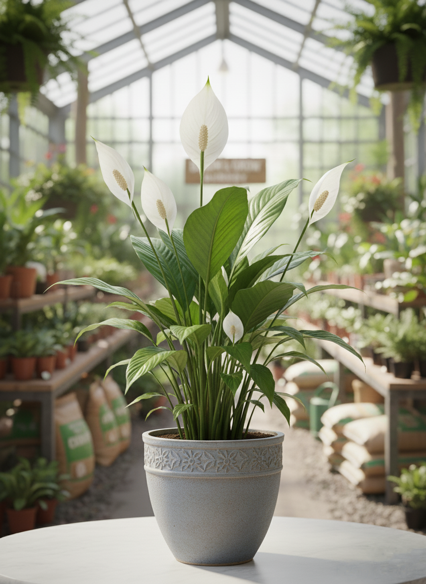 Afyon barış çiçeği spatifilyum siparişi - Saksıda beyaz yelken çiçeği