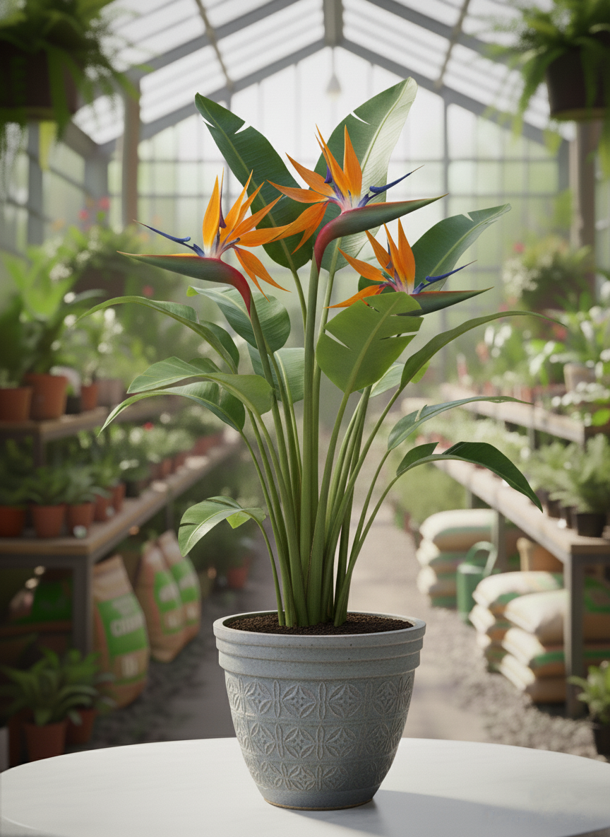 Afyon starliçe cennet kuşu çiçeği siparişi - Turuncu çiçekli büyük salon bitkisi